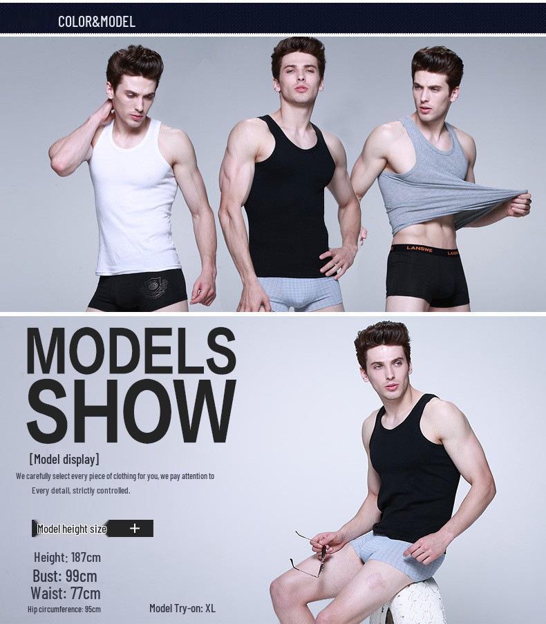 Men's Lightweight Breathable Cotton Y-Back Tank Top for Fitness and Sports