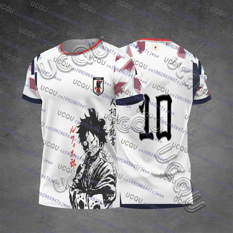 2026One Piece Special Edition Football Jersey T-Shirt Luffy Gear 5 Anime Men's/Women's Sportwear Breathable Summer Oversize Tee