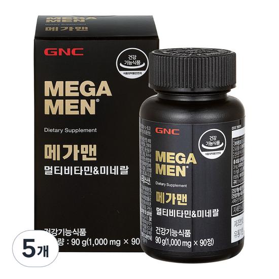 GNC Mega Man Multivitamin & Mineral 90g, 90 tablets, 5 units,Korean health food