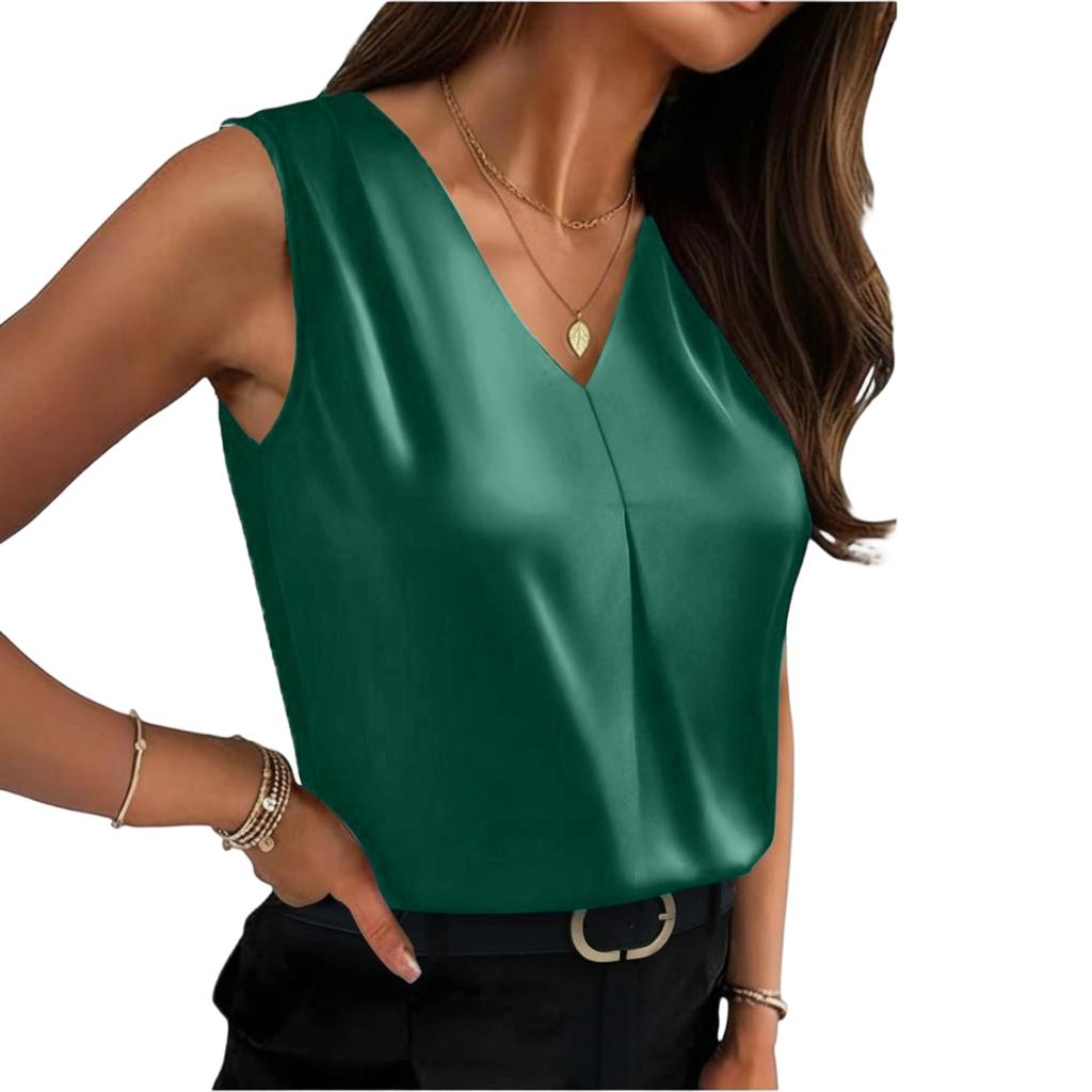Women's -color Fashionable Business Work Shirt Formal T-shirt Top