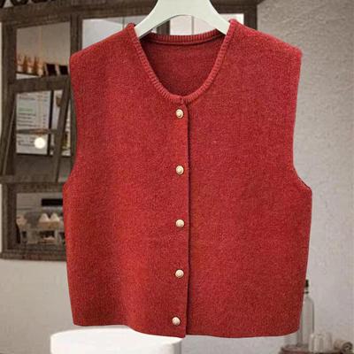 Knit Cardigan Vest for Women Casual Soft Cropped Waistcoat Mom Gift Shopping