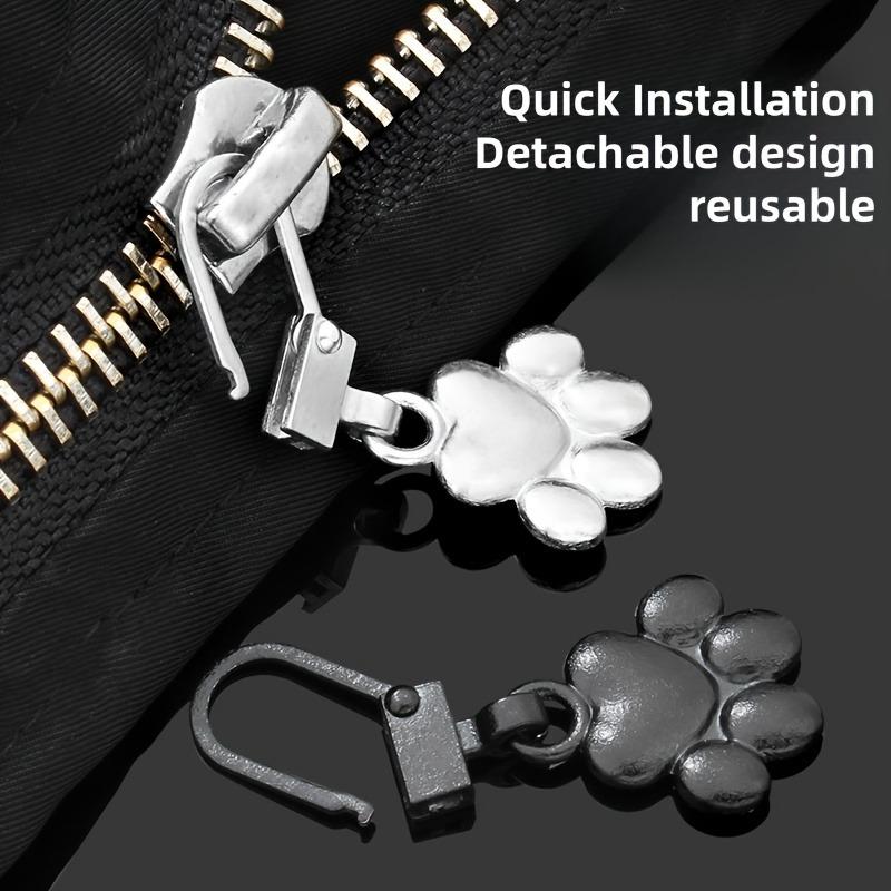 4pcs of Detachable Metal Zipper Pulls for Clothing, Bags, And Jackets, Perfect for Replacing And Repairing Zippers
