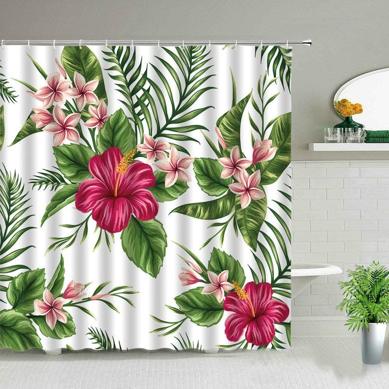 Flower Butterfly Pattern Shower Curtain Waterproof Bathroom Shower Curtains Elephant Bathroom Decor 3d Print Bath Curtain