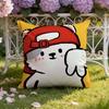 Sticker Cute Bear Stickers Cushion Cover Home  Car DualScene Pillow Cover Reversible for Premium Comfort