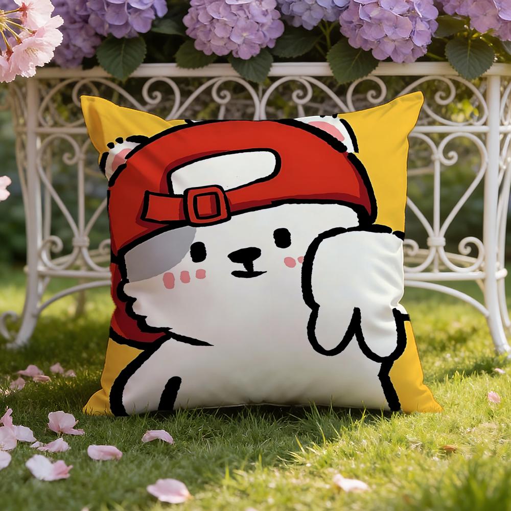 Sticker Cute Bear Stickers Cushion Cover Home Car DualScene Pillow Cover Reversible for Premium Comfort