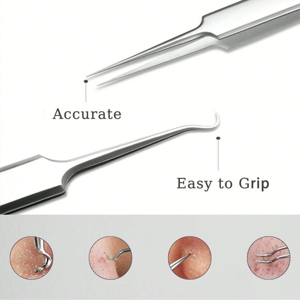 4/6pcs/set Rose Gold Blackhead Needle Set Stainless Steel Pore Cleanser Tool Beauty Treatment