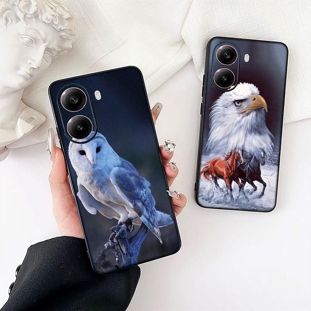 Owl Bird Bald Eagle Protective Cover for Motorola Moto Edge 50 30 Fusion 40 NEO Ultra Pro G22 G23 G20 G35 G84 G13 G53 Phone Case