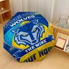 Warrington Wolves FC Automatic 3‑Fold Umbrella 8‑Rib Windproof Folding Umbrella Sun Rain Protection For Outdoor Travel Daily Use
