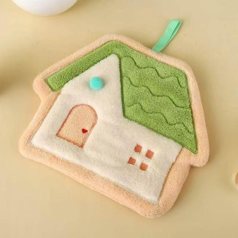 Small Cartoon Hand Towel - Cute, Hangable, Quick-Dry, Water-Absorbent for Home, Kitchen & Bathroom