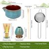 5Pcs Japanese Ceramic Matcha Gift Box Matcha Tea Set With Whisk Spoon And Bowl Sumptuous Grinder Brush Tea Tools High-end