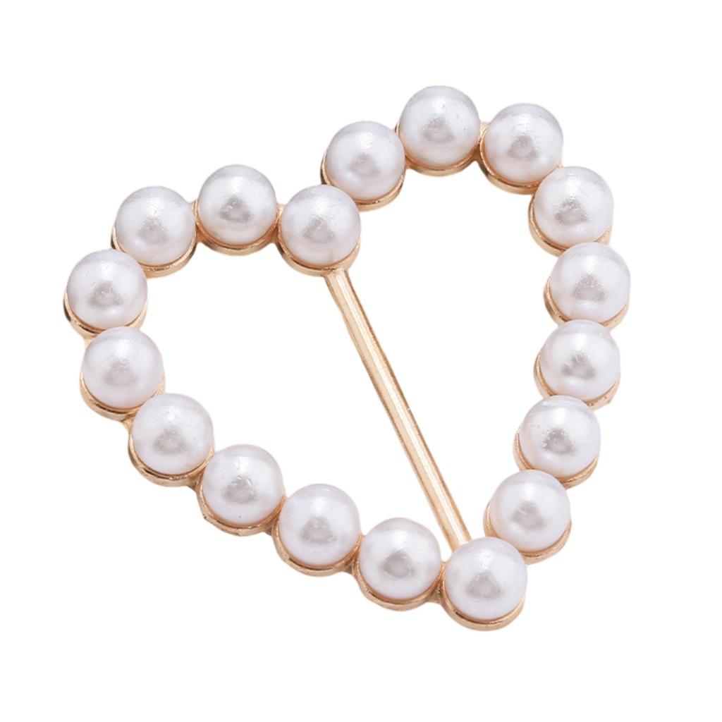 Neue Mode Ecke Saum Taille Verknotet Broschen Kristall Perle Metall Hijab Schal Ring Taste Hemd T-shirt Feste Schnalle Zubehör