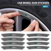4Pcs Car Wheel Hub Rim Stickers Carbon Fiber Decals For Meriva Corsa Astra Vivaro Signum Insignia Mokka Adam Combo Junior