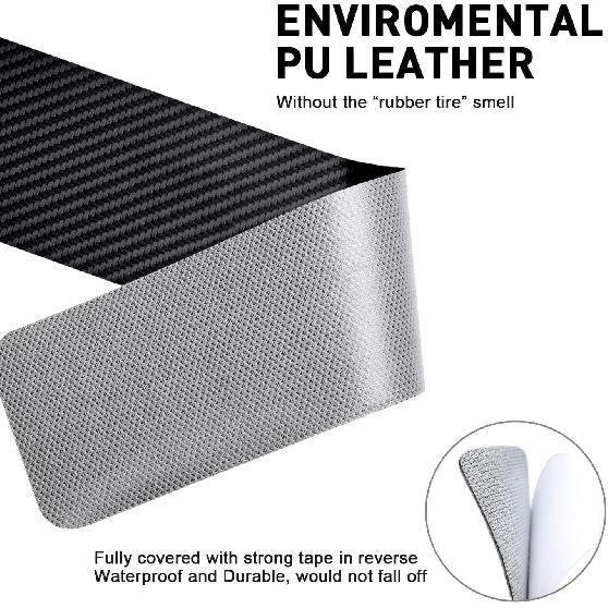 Car Door Sill Protector, 9PCS Carbon Fiber Car Bumper Protector | Car Door Sill Strip,Rear Bumper Protective Film,Universal Automobile Accessories