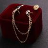 Luxury Crystal Tassel Chain Brooch Set - Personality Men's Suit Badge, Dress Corsage Pin Jewelry, Elegant Tie Accessories