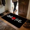 Spit Fires SkateBoards Floor Mat Soft Flannel Absorbent Mat Non-Slip Rug Home Bedroom Bathroom