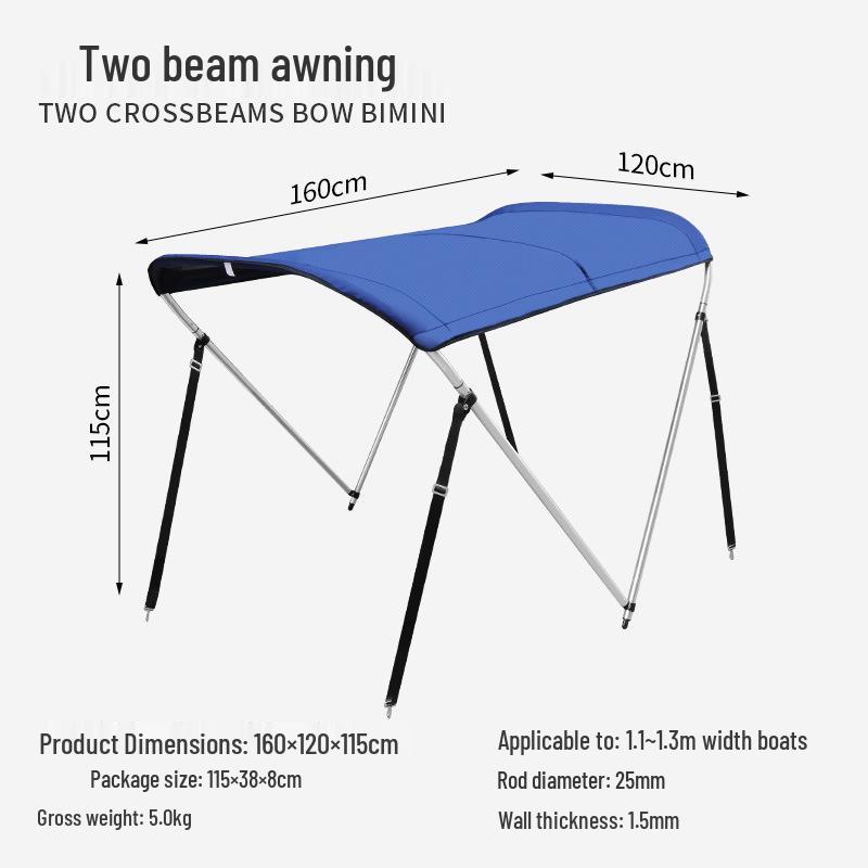 Marine Sunshade Rain Cover for Speedboats, Yachts, Fiberglass & Aluminum Boats