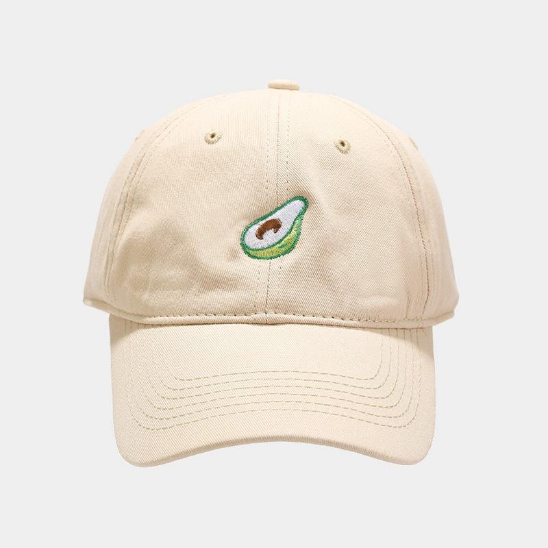 Spring new embroidered soft-top avocado cap men's and women's outdoor leisure sunscreen baseball cap