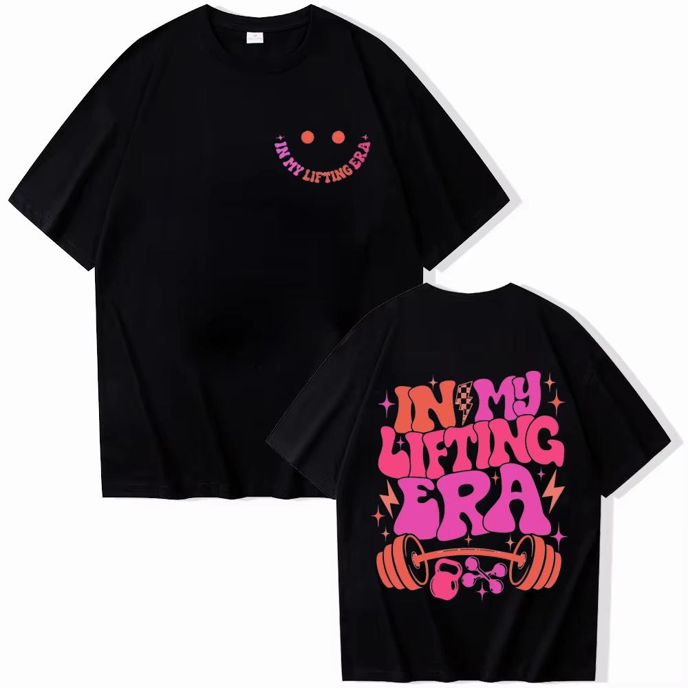 2026 Sommer Sei Glücklich Hebe Schwer T-Shirt Für Unisex Lustiges Trainings Gewichtheben Grafik Oberteile Fitnessstudio Kurzarm T-Shirts