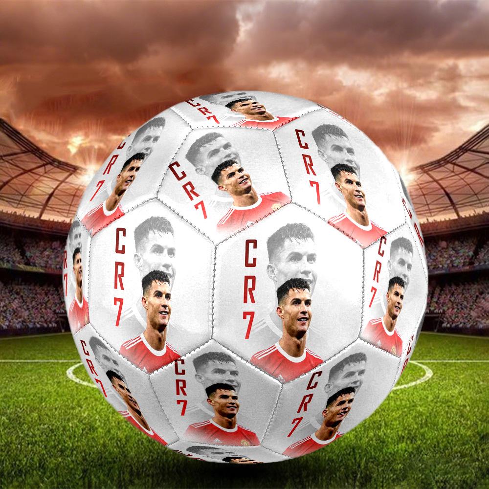 Macchina da Calcio Cristiano Ronaldo Taglia 5 Cucita a Macchina per Allenamento e Partite Indoor/Outdoor Ideale per Appassionati di Calcio