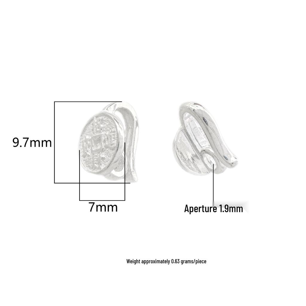 S999 Sterling Silver Wealth & Prosperity Clasp: National Style Buckle for DIY Bracelet, Necklace, Beading, and Weaving Accessories