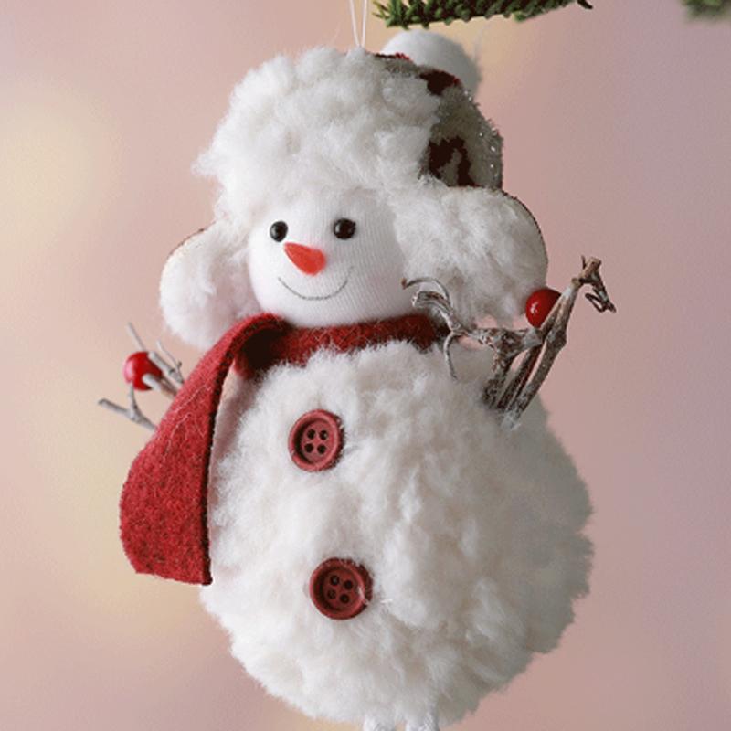 Christmas Angel Snowman Plush Doll Pendant Xmas Tree Hanging Ornaments Party Decor