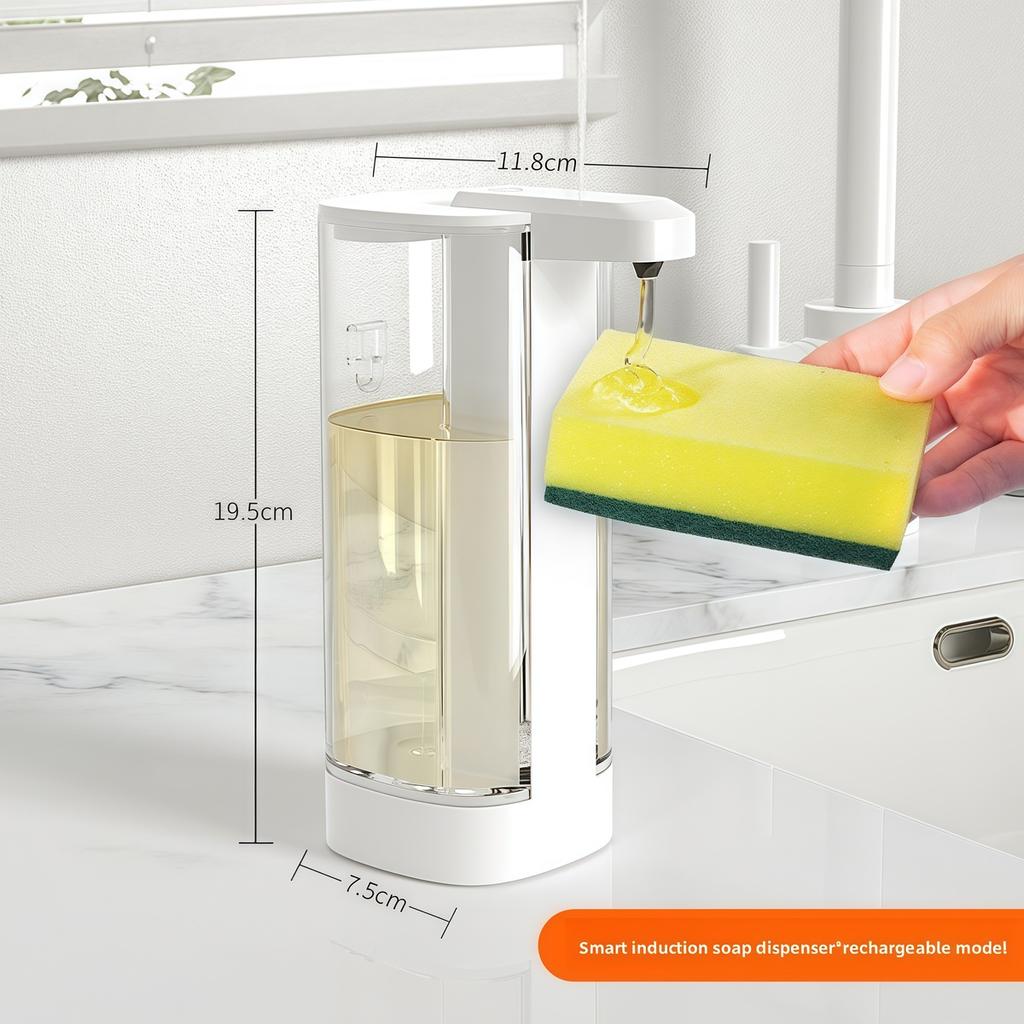 White intelligent Automatic Dishwashing Machine Sensor Intelligent Hand Washing Machine Kitchen Hand Sanitizer Soap Dispenser