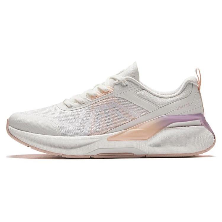 

New Anta Ignite Cushioning Wear-Resistant Low-Top Running Shoes Women s White Pink 122427788-3 35.5