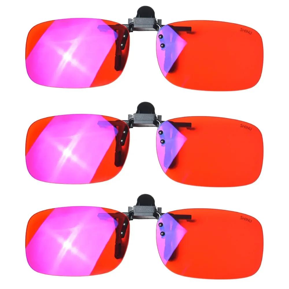 

Red Lens Clip on Better Sleep Anti Blue Light ClipOn Orange Lens Clip on Night Vision Yellow Lens Clip on Cut Blue Light