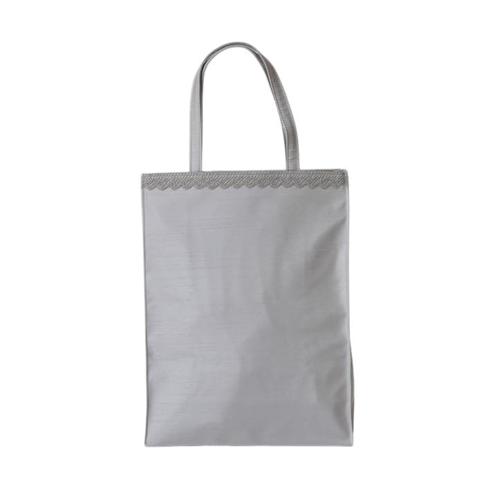 

[Sanbi] Japanese-style sub-bag, vertical type, No. 1461B [Silver], foldable, with gusset, suitable for Shichi-Go-San, weddings, kimono, Japanese