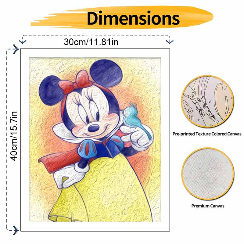 Disney Minnie Mouse Snow White Digital Oil Painting Art Painting Kit Manual Diy Painting for Home Decorations