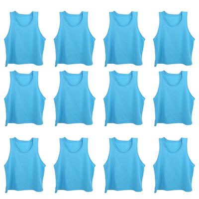 12pcs Kid Training Vest Breathable Mesh Team Practice Pinnies Free Size for Soccer Basketball