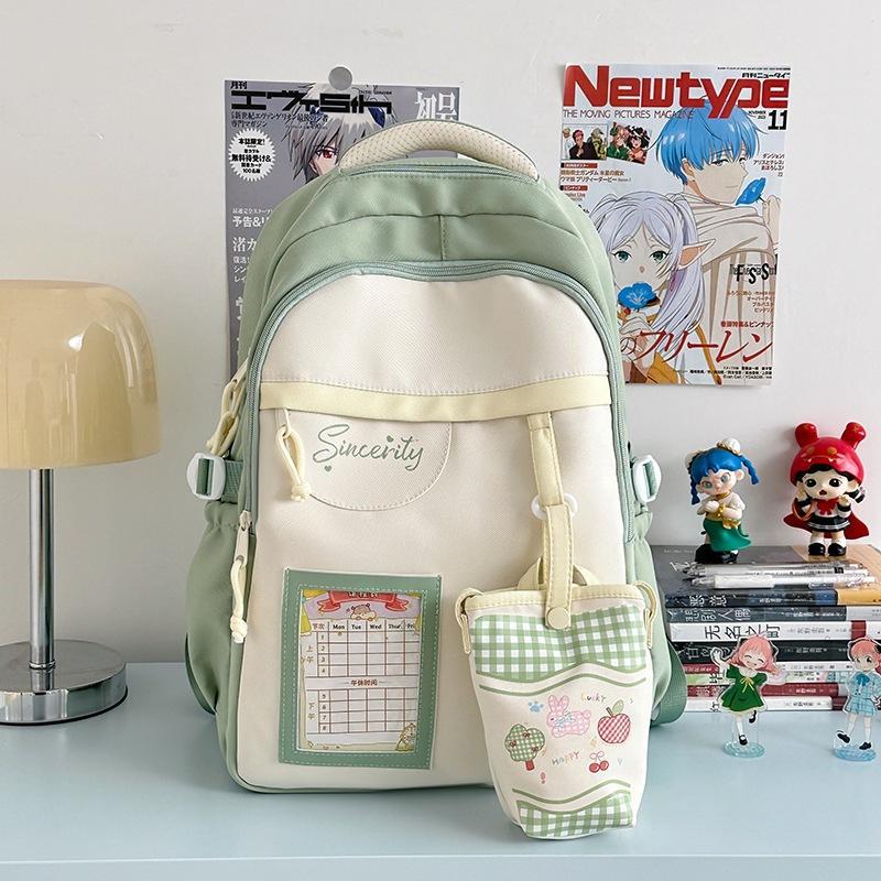 Schoolbag college style new Japanese ins high value fresh and sweet backpack junior high school students lightweight large capacity backpack