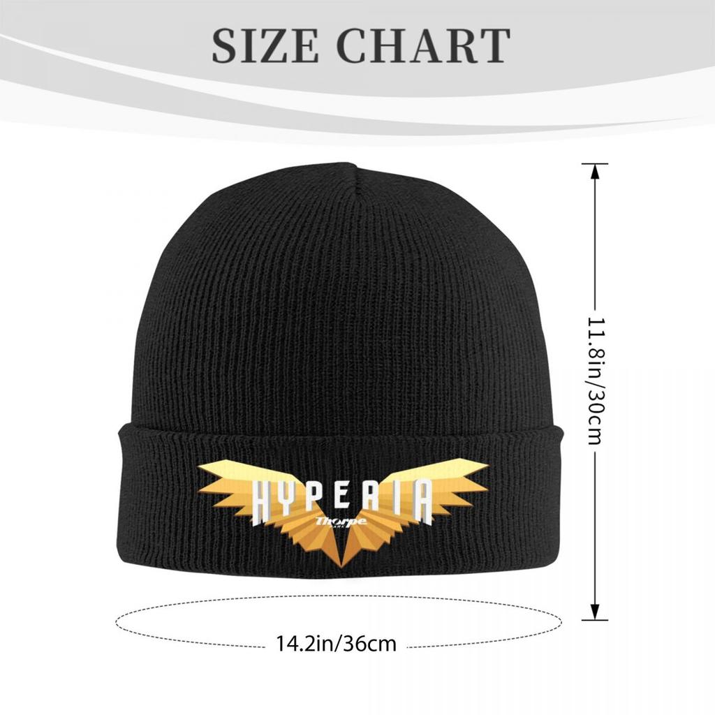 Hyperia Thorpe Park Logo Warm Knitted Cap Winter Knit Bonnet Hat Skullies Beanies Hip Hop Caps for Unisex