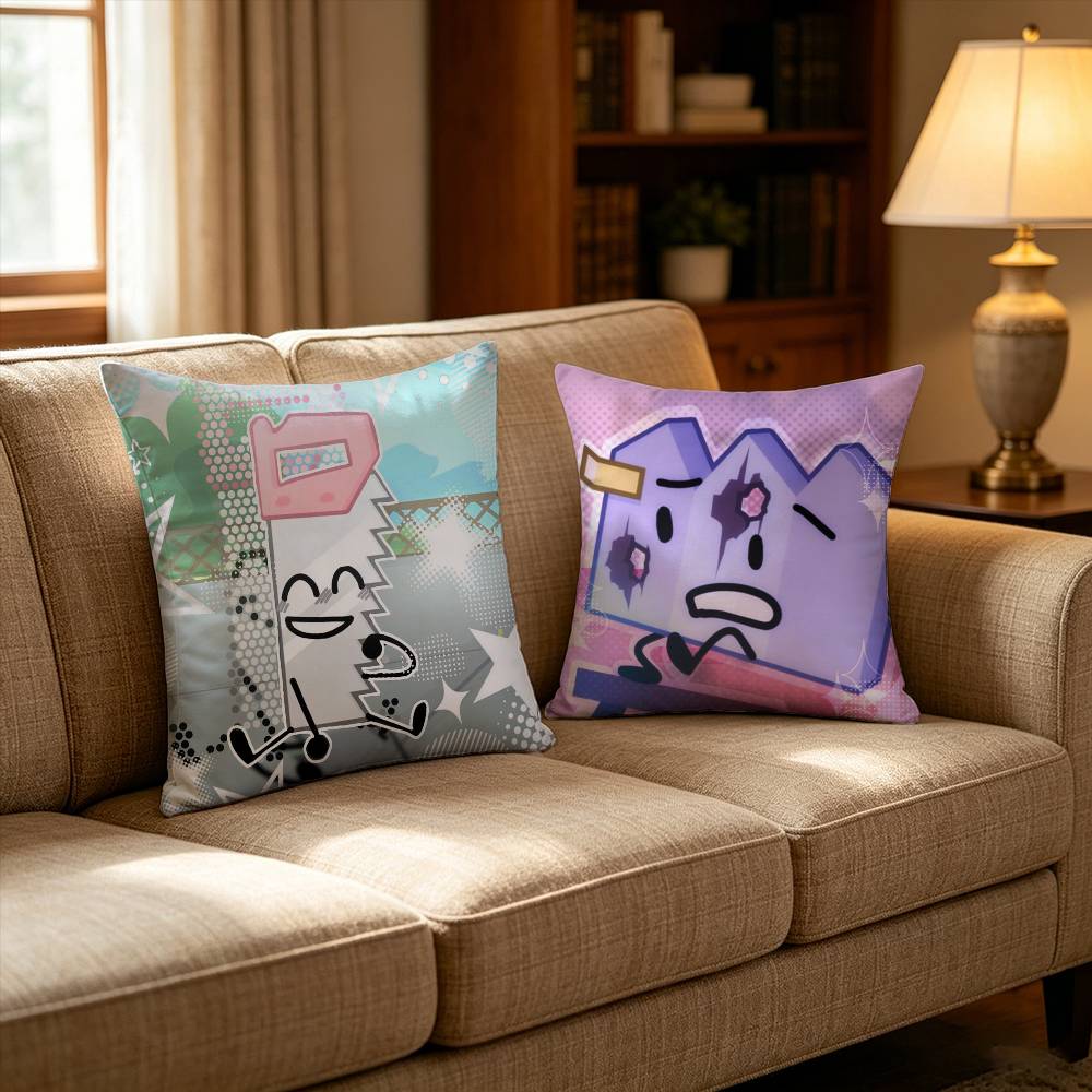 BBattle for Dream IIsland BFDI Pillow Case Cushion Cover Throw Pillow Case For Car Sofa