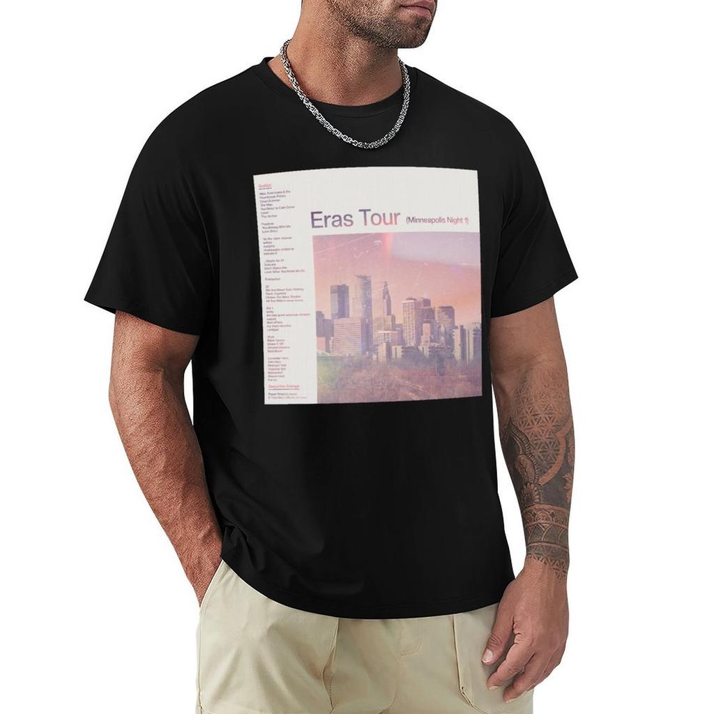 Eras Setlist Minneapolis Night 1 Tshirt Minimalist Casual Short Sleeve Top