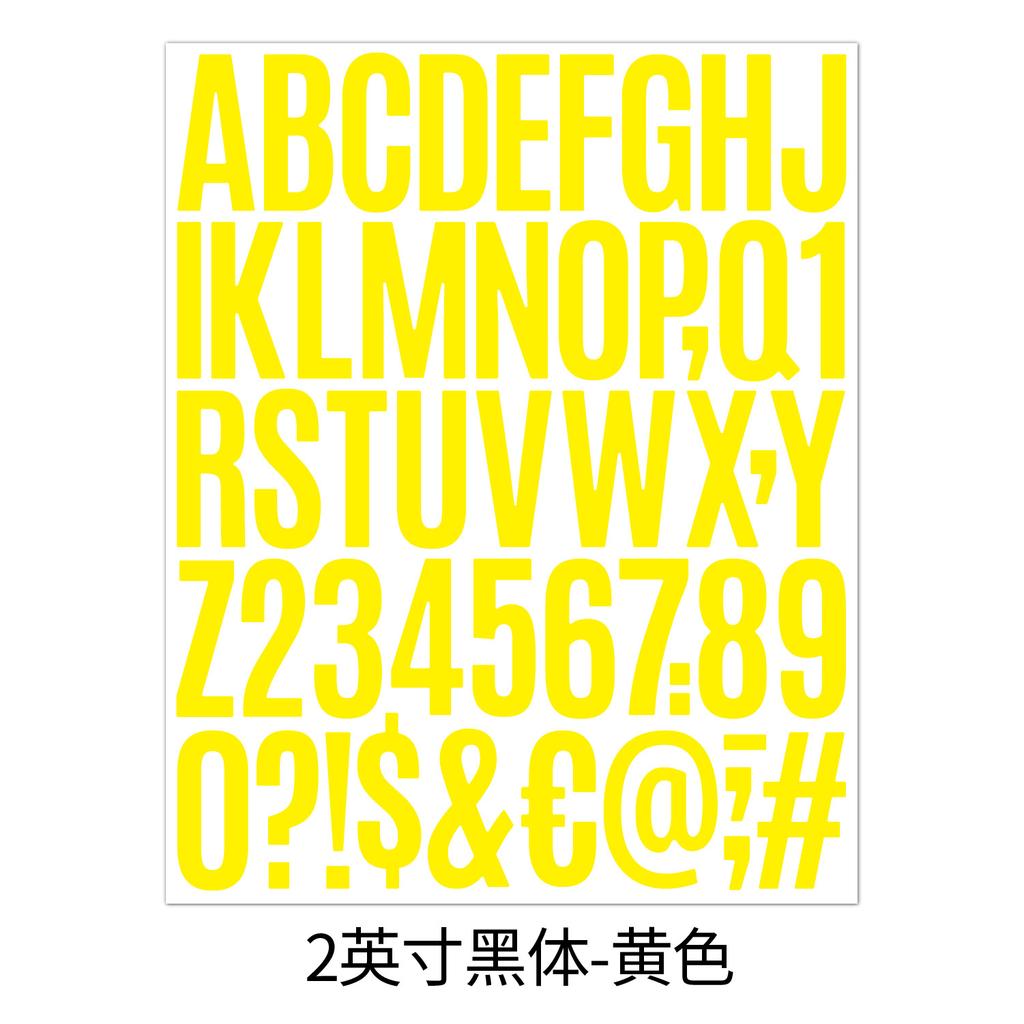 2-inch Letter Sticker Multi-color Packaging Can Be Combined with Any Combination. Laptop Hand Account Decorative Alphanumeric Sticker
