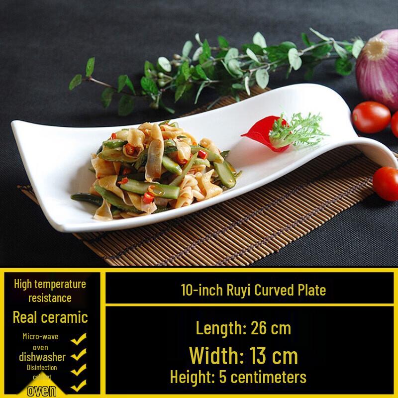 Irregular White Ceramic Serving Plate