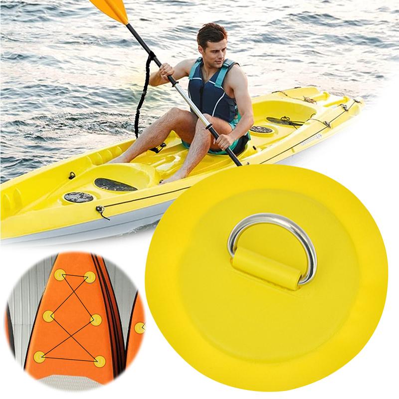 8cm D-Ring Patch Stand Up Paddle Ring Patch Seawater Resistant SUP D-Ring Patch D-Ring PVC Patch for Surfboard Paddle