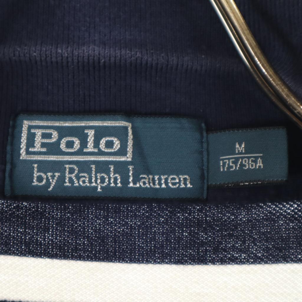Polo by Ralph Lauren Border Pattern Short Sleeve Polo Shirt Kanoko Fabric Men's Used