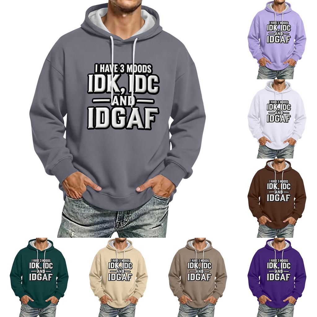 Men's Fashion Hoodie Pullover Casual Sweatshirt with Hood
