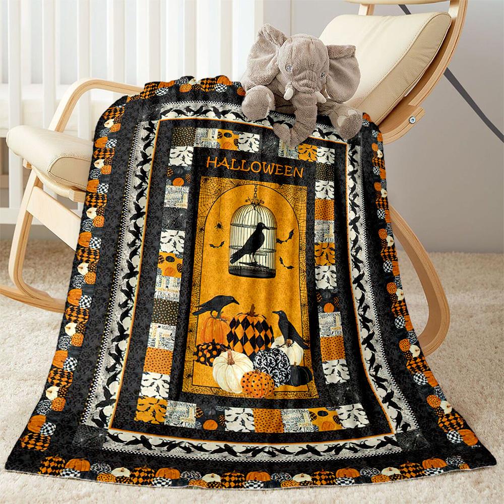 Halloween 36 Blanket Soft Warm Cozy Perfect for Livingroom Couch Bed Four Seasons Multipurpose Digital Print Best Holiday Gift for Friends Family