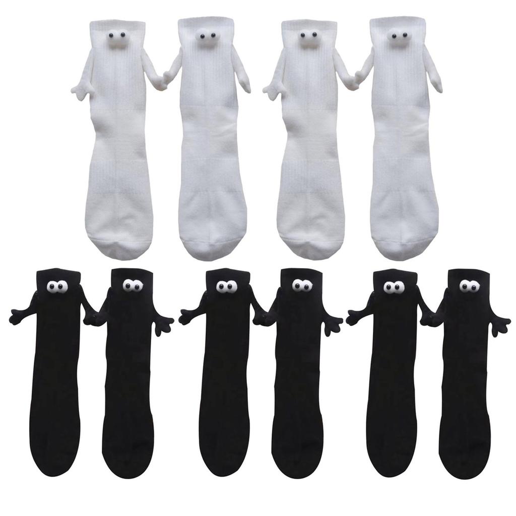 Funny 3D Doll Pair Of Socks Socks For Women Men Unisex Funny Couple Hold Hands Socks For Couple
