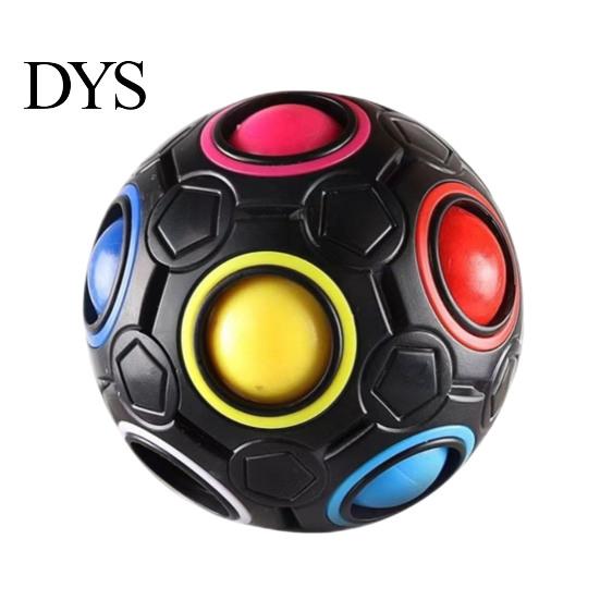 Football Sensory Toys Fidget Toy with 12-Holes, Stress Relief Press Ball Tactile Feedback Toy, Mini Push Rainbow for Adults and Kids