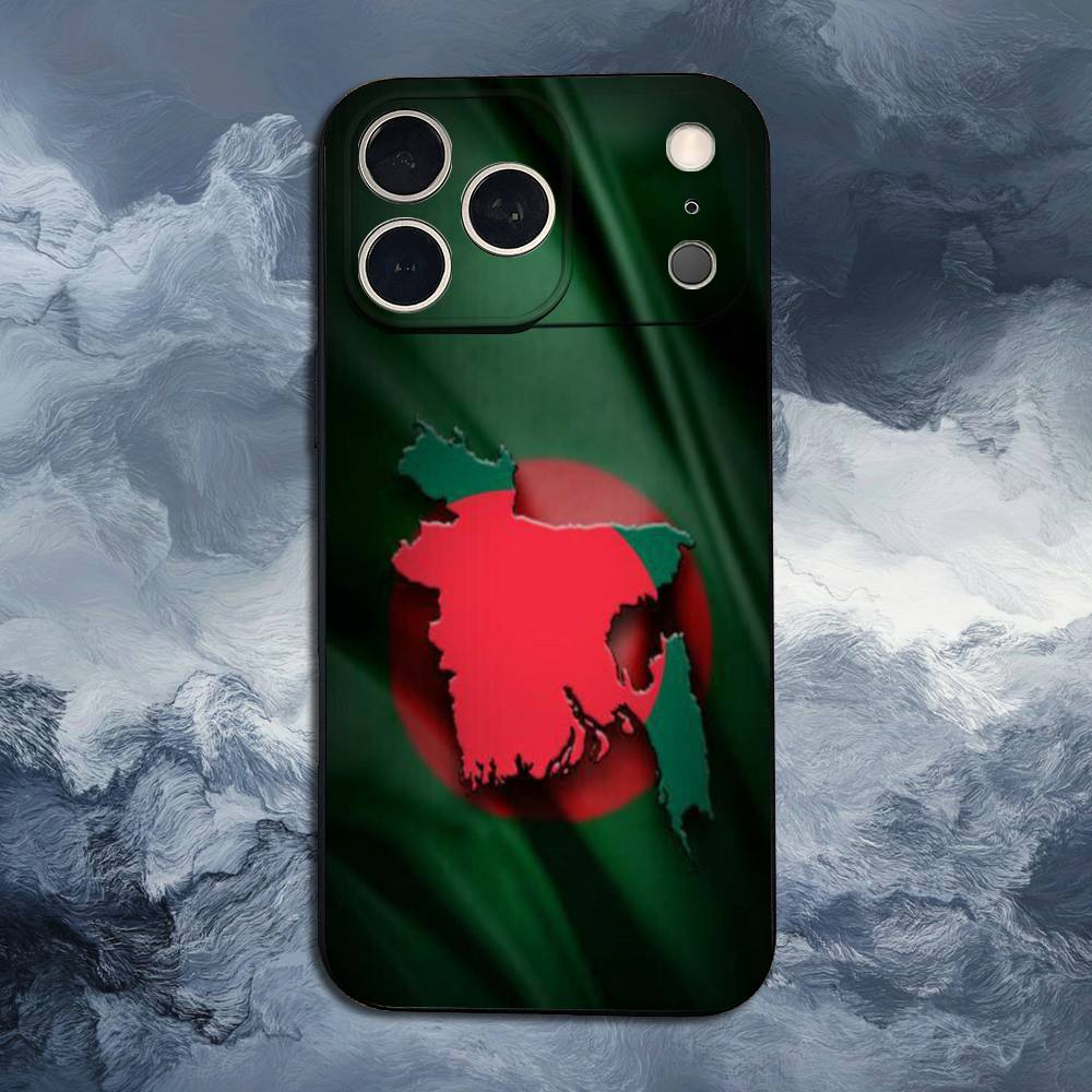 Bangladesh Flag For iPhone 13,17,11,12,16,14,15,Plus,Pro Max,XS,X,XR,SE,Mini,8,7,Soft Silicone Black Phone Case