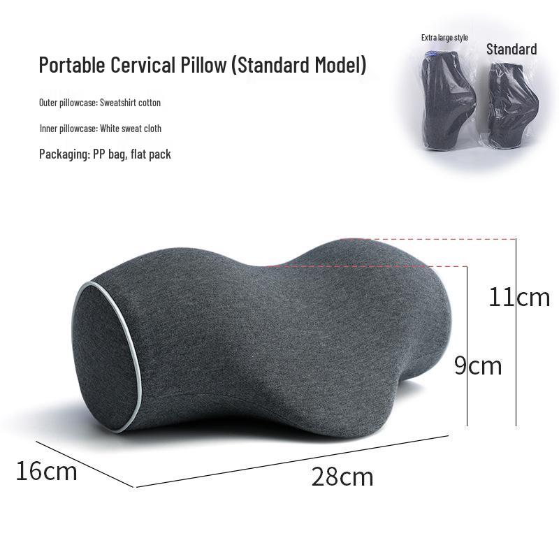 Cervical Traction Neck Massage Pillow with Memory Foam and Hot Compress