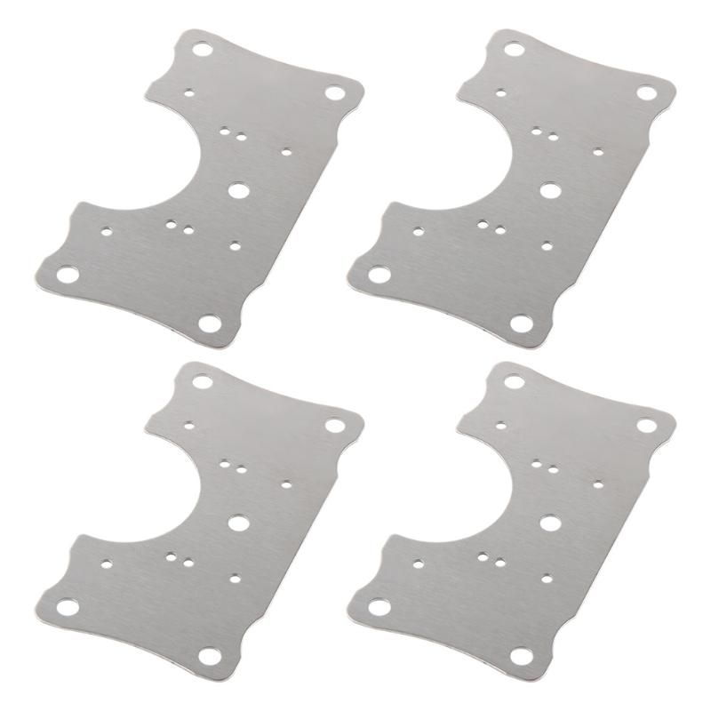 4 Pcs Cabinet Door Hinges Stainless Steel Hinge Repair Plate Hinge Tools for Cabinet Furniture Window Drawer Repair 1