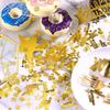 WILLBOND 3000 Pcs Gold 50th Anniversary Confetti Glitter Confetti Table Scatter Decorations for 50th Anniversary Wedding Birthday Party Decoration