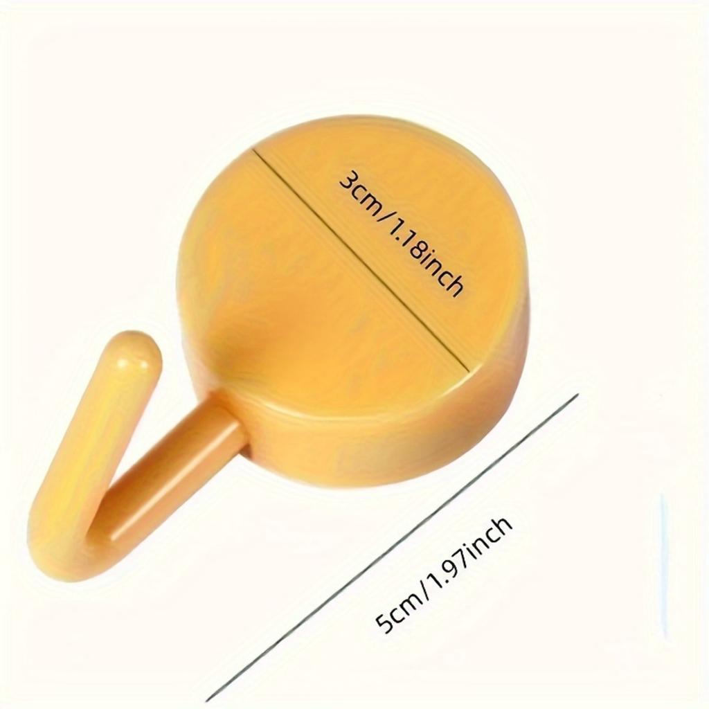 10Pack Adhesive Hooks Cute Utility Hooks, Key Hooks for Wall Decorative, for Hanging Hat, Towel, Key.