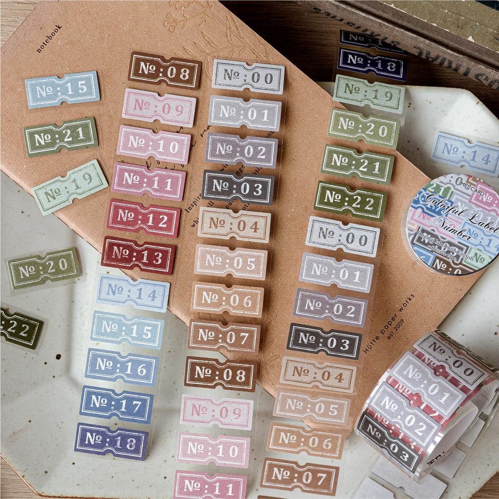 JIAMEI 32mm * 2m Label Element Series Creative English Label Index Adhesive Tape DIY Handmade Scrapbooking Aesthetics Stationery
