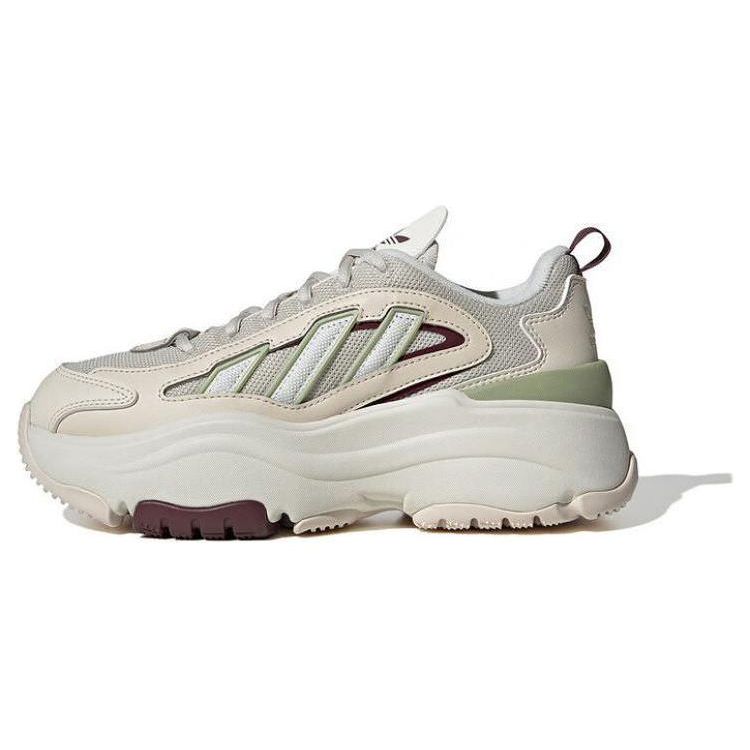 Adidas Originale Ozgaia Retro Vielseitige Stoßdämpfende Rutschfeste Atmungsaktive Low-Top Freizeitschuhe Damen Sneaker Beige JI4281